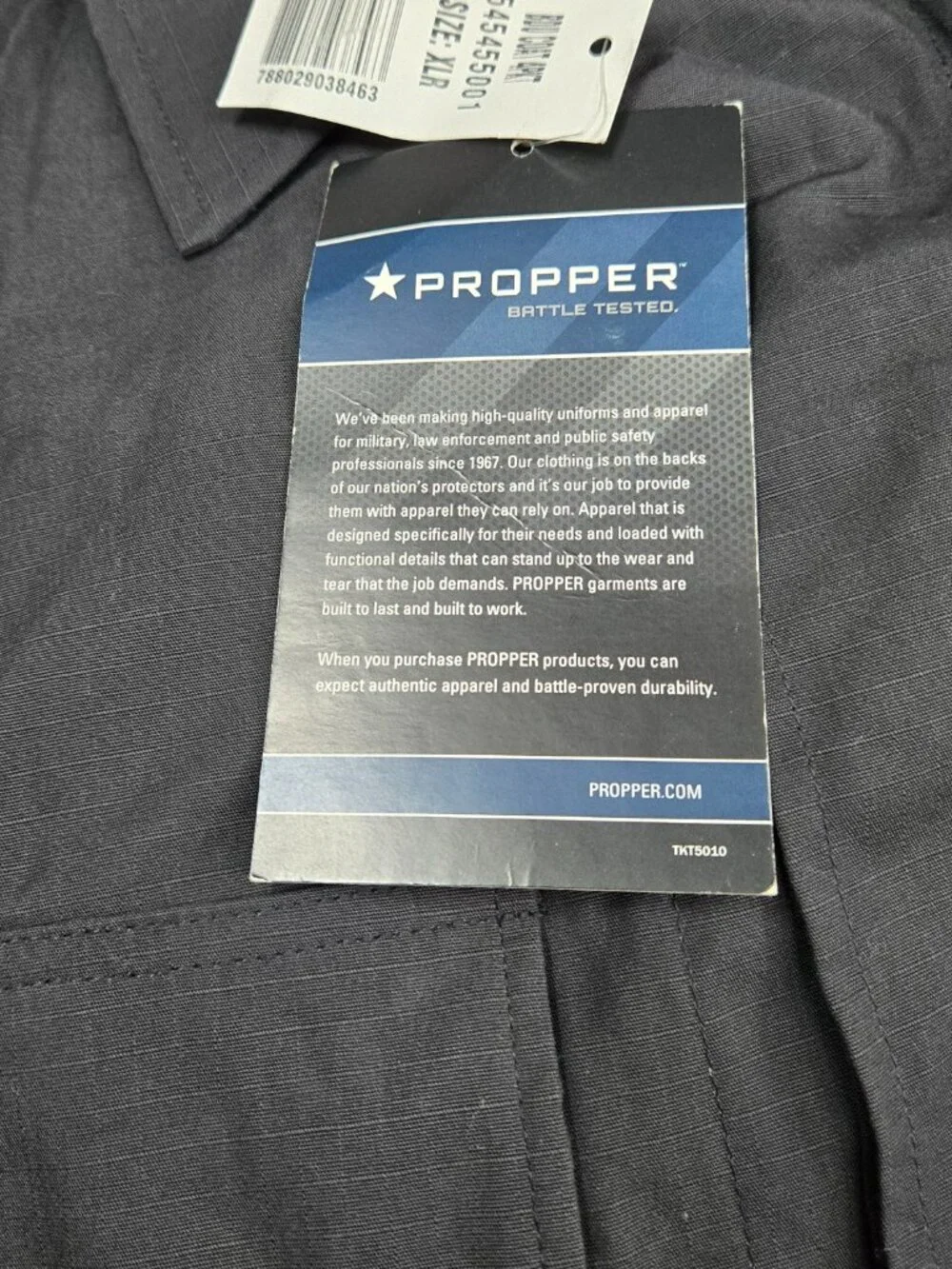 Tesla Model S Men Coat XL Black Propper BDU Ripstop Logo Embroidered NWT